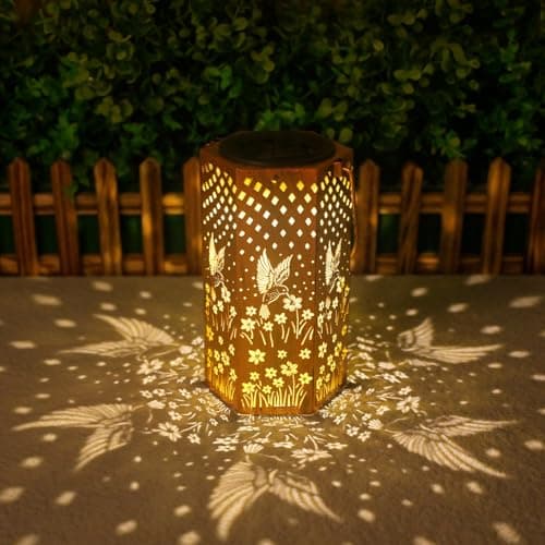 Mothers Day Gifts for Mom Grandma - Birthday Gifts for Women, Hummingbird Solar Lanterns Outdoor Waterproof, Garden Decor for Outside - Image 1