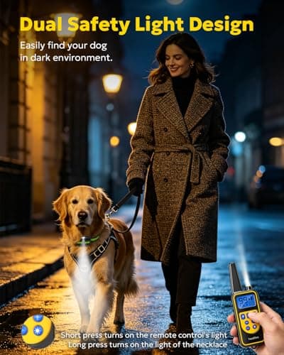 Heaflex Dog Shock Collar with Remote, Dog Training Electric Collar, Waterproof Rechargeable, 1640ft Dog Shock Collar with LED Light, Beep, Vibration, Shock for Medium/Large 3 Electronic Collars Dogs - Thumbnail 5