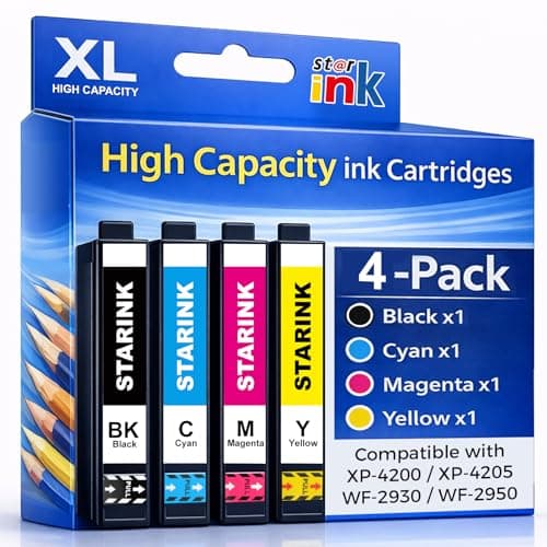 Starink Remanufactured Replacement for Epson 232 232XL Ink Cartridges Combo Pack for Workforce WF-2930 WF-2950 Expression XP-4200 XP-4205 Printer Ink,Replacement for Epson 232 Ink Cartridge,4 Pack - Image 1