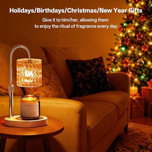 Homelist Candle Warmer Lamp with Timer, Height Adjustable Candle Lamp, Home Decor, Wax Melt Warmer for Birthday Chrismas Holiday Gifts for Mom, Women, Sister - Thumbnail 6