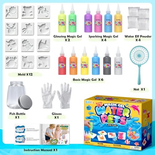 Coodoo Magic Water Elf Toy Craft Kits, Aqua Fairy Water Gel DIY Squishies Squishy Maker Toddler Kids Toys for Girls Boys Toys Birthday Gifts, Art Supplies Arts and Crafts for Kids Ages 4-6 4-8 8-12 - Thumbnail 6