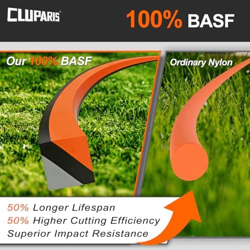 Cluparis .155-Inch Heavy Duty Trimmer Line, 3lb 292ft Professional Square Weed Eater String, 3-Component Tri-Extrusion for Extra Durability, Fits Echo Husqvarna Ryobi, with Super Line Cutter - Thumbnail 4