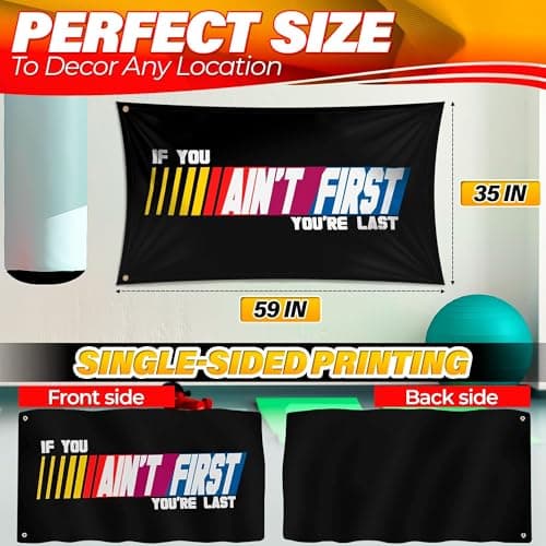 3x5 Feet College Flags - 3x5 ft Motivational Flags for Inside and Outside Use, Non-Fading and Wear-Resistant, Convenient Size and Easy to Install, Good for Dorm, Gym, Garage, and Living Rooms - Thumbnail 2