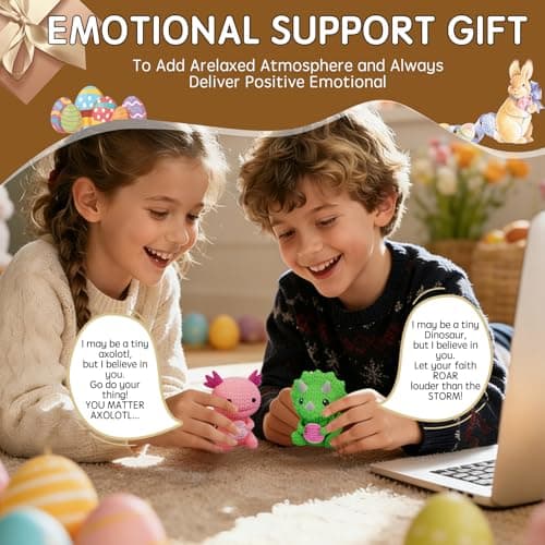 24 Pack Prefilled Easter Eggs with 3D Printed Knitted Animals – Amigurumi Style Figurines Positive Cardfor Egg Hunt Easter Party Favors for Kids Boys Girls Easter Basket Stuffers Party Favors - Thumbnail 6