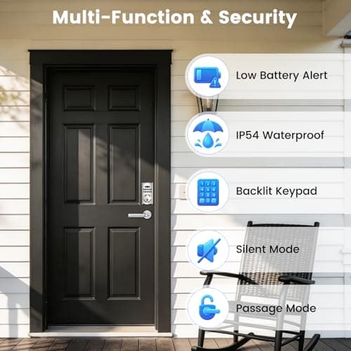 Keypad Deadbolt, Keyless Entry Door Lock,Smart Deadbolt Lock - Thumbnail 6