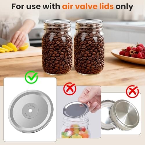 Electric Mason Jar Vacuum Sealer, Upgraded Handheld Vacuum Sealer Kit for Food Storage, Cordless Jar Sealer for Wide & Regular Mouth Jars, Bags, Containers - Thumbnail 5