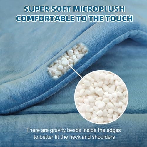 Curety Heating Pad for Neck and Shoulders, Weighted Electric Neck Heating Pad for Back Pain Relief 6 Heat Settings 4 Timers Auto Off Birthday for Women Mom Men Dad - Thumbnail 5