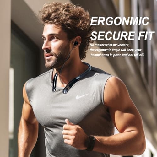 GOTOOLZ Neckband Bluetooth Headphones, Wireless Earbuds with Mic, CVC8.0 Noise Canceling, 35Hrs Playtime, IPX5 Waterproof Magnetic Earphones Around The Neck Headphones for Sports (Black 2026) - Thumbnail 4