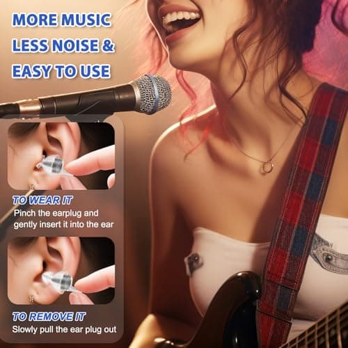 Laudexua High Fidelity Concert Ear Plugs, 2 Pairs Ear Protection Musician Earplugs for Concerts, Music Festival, Motorcycle, and Other Noise Reduction Events - Thumbnail 5