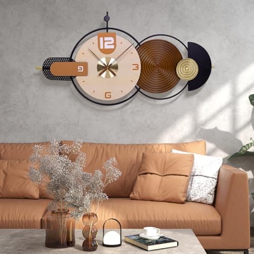 Anmotpe 38x20 Inch Large Modern Wall Clock for Living Room - Image 1