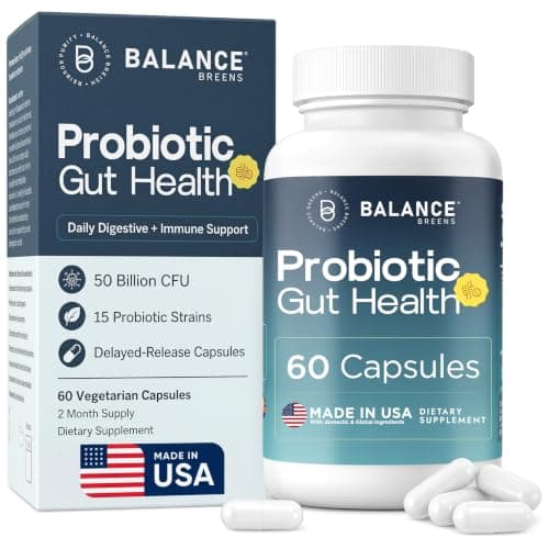 Probiotics 50 Billion CFU, 15 Strain Shelf Stable Formula with Targeted Release Technology, Digestive Health and Immune Support for Busy Professionals, 60 Vegetarian Capsules, 2 Month Supply - Image 1