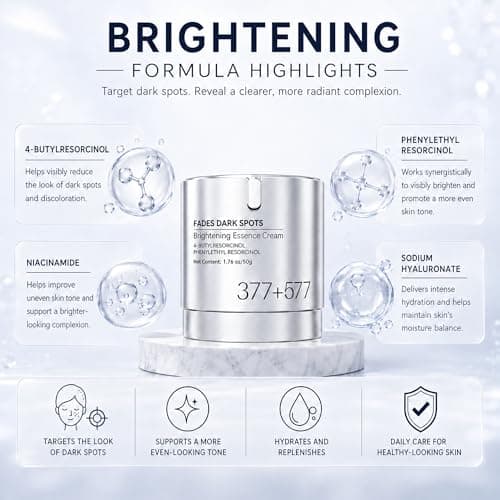Dark Spot Remover for Face and Body, 1.76 Fl Oz, Dark Spot Corrector Cream with 377 577 Brightening Formula, for Uneven Skin Tone, Sun Spots, Age Spots and Discoloration, Skincare Gift for Women - Thumbnail 3