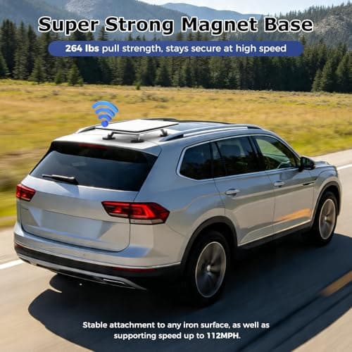 Magnetic Mount for Starlink Mini, with 264lbs Heavy Duty Magnet Bases, All-Aluminum Alloy Durable & Portable Connectivity Accessory for Car, RV, Boat, Truck & Off-Road Camping, No Drill Required - Thumbnail 3