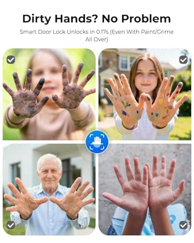 ANYBELL Palm Vein Smart Door Lock, Keyless Entry Door Lock with Camera, Wi-Fi Deadbolt for Front Door, Auto Lock, App Remote Control, Home Secuirty - Thumbnail 3