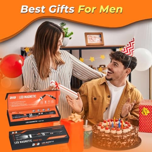 BIIB Fathers Day Gift for Husband Dad, Extendable Magnetic Pickup Tools - Telescoping Magnet with LED Flashlight Gifts for Men, Fathers Day Mens Gifts from Daughter Son, Birthday Gifts for Men Dad Him - Thumbnail 6