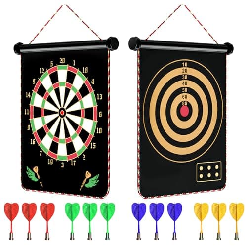 Magnetic Dart Board Games for Kids with 12 Darts Outdoor Toys for Boys Age 8-13 Cool Stuff Gifts Ideas for Teenage Boy Girls Age 8 9 10 11 12 13 14 15 16 Game Room Decor - Image 1