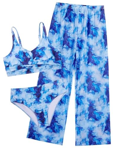 Seanrui Girls Bathing Suits Size 7-8 Two Piece Swimsuit with Girls Bikini Set Swimwear for Kids - Image 1