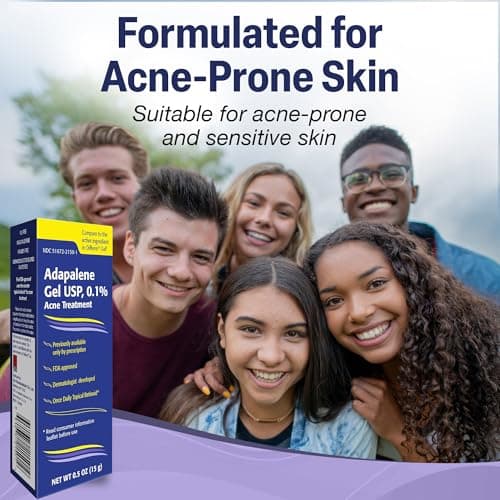 TARO Adapalene 0.1% USP Gel, Paraben Free, Retinoid Acne-Prone Facial Treatment for Sensitive Skin, Prescription Strength (0.5 Oz) - Thumbnail 5