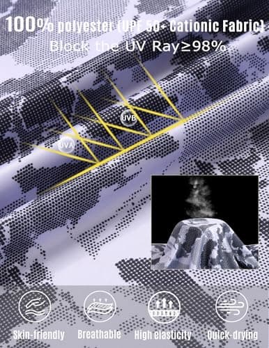 PINSPARK Men's UPF 50+ Sun Protection Shirts Quick Dry Long Sleeve Fishing Shirts for Men Lightweight Beach Swim Shirt Grey - Thumbnail 5