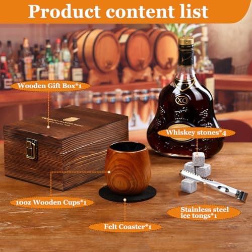 Bmufhyod Handcrafted Charred Wooden Bourbon Glass Handcrafted Premium Whiskey Glasses, Bourbon Gifts for Men, Ideal Presents for Dad, Boyfriend, Father and Friends, Wine Tumbler 1 Pack - Thumbnail 4