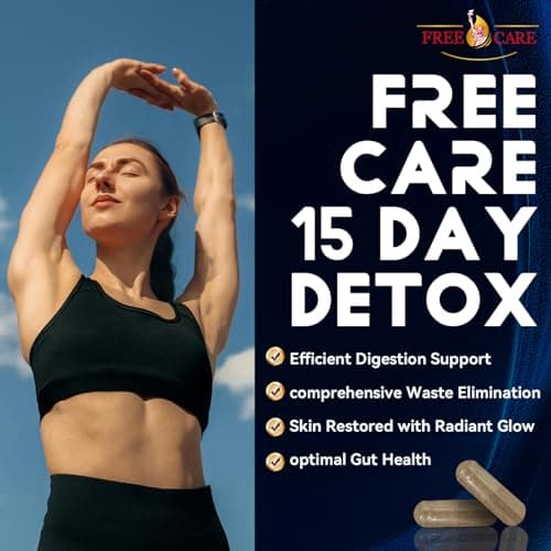 FreeCare Colon Cleanse 15+5Day Upgrade,Advanced Gut Cleanse Detox for Women & Men Fast Natural Laxative for Constipation Relief with Cascara Sagrada, Psyllium Husk, Senna Leaf & Probiotics, Non-GMO - Thumbnail 3