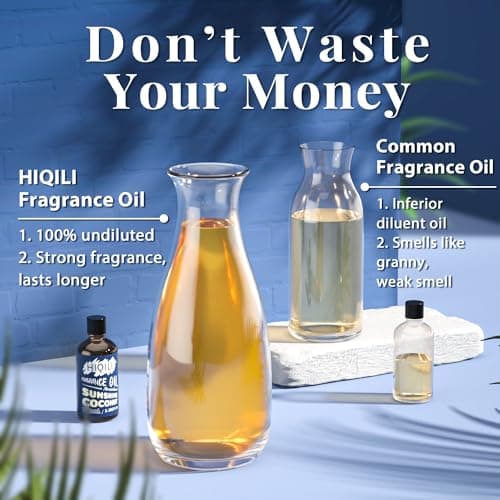 HIQILI Sunshine Coconut Fragrance Oil 100ml for Diffuser Car Freshies, Clean Fresh Scent for Candle Making Soap Laundry 3.38 Fl Oz - Thumbnail 3