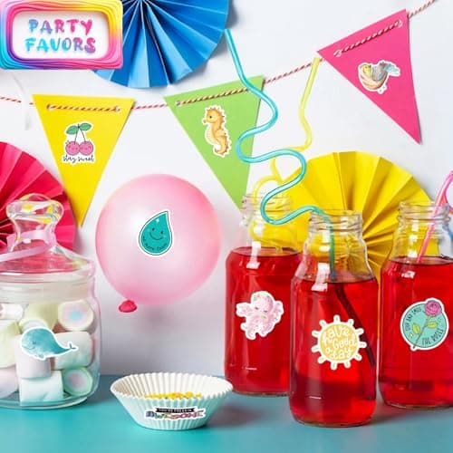 BJMOWIN 400PCS Water Bottle Sticker Pack, Cute Vinyl Stickers for Teens Adults, Bulk Waterproof Decals for Phone Skateboard Scrapbooking Students Back to School Rewards Party Favors Decor - Thumbnail 5