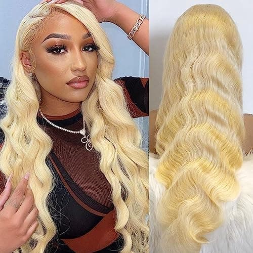 Lotulo 13x6 613 Lace Front Wig Human Hair, 613 Body Wave Lace Front Wig Human Hair, 200% Density Transparent Lace Front Wigs Human Hair Pre Plucked (30 Inch) - Image 1