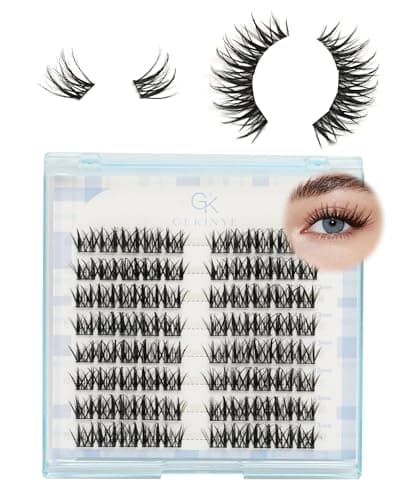 Gekinye Wispy Manga Lash Clusters - Spiky Lash Clusters Mixed Length 6-13mm Natural Eyelash Clusters DIY at Home 80pcs