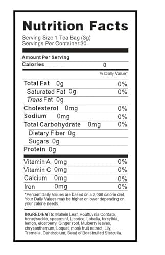 HUAYING Mullein Leaf Tea Bags, 30 Teabags, 3g/Bag For Lungs, Caffeine Free, Non-GMO (3.17 oz/90g) - Thumbnail 2