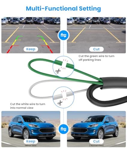 AUTO-VOX Backup Camera for Truck Plug and Play: 4.8" 1080P Stable Signal Clear Night Vision Rear View Camera System, IP69K Waterproof 3X Zoom Back Up Camera for Car SUV Pickup Van - Thumbnail 4