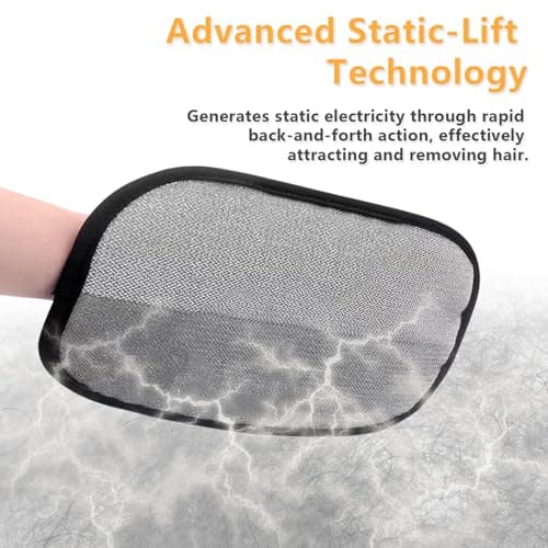 2 Pack Electrostatic Pet Hair Removal Gloves - Upgraded Reusable & Washable Pet Hair Remover Gloves for Cats & Dogs, Thickened Magic Brush Tool for Couch, Carpet, Furniture, Clothing & Car Seat - Thumbnail 2
