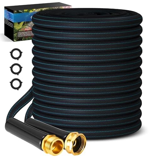 CXEZSIK Garden Hose 50ft Lightweight, Non-Expanding, Leak-Proof Metal Connector, No-Knot No-Tangle, Easy to Store and Carry, Wear-Resistant, 3/4GHT Flexible Water Hose, Hose for Yard, Garden, Outdoor - Image 1
