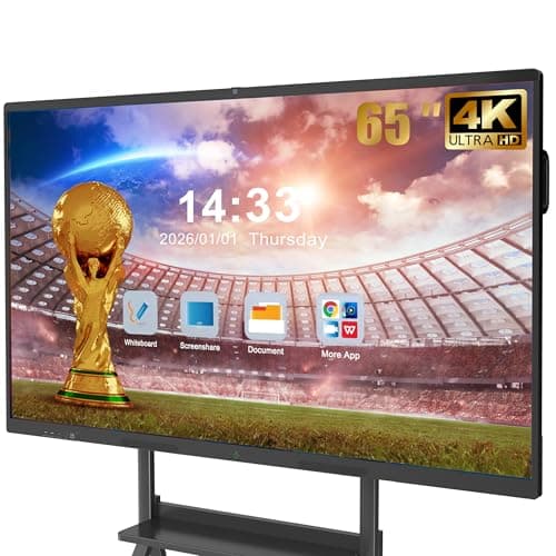 JASZDOT 65'' Smart Board, 4K UHD Interactive Touchscreen Whiteboard, Android13 Wireless Smartboard for Classroom Home Office Studio - Image 1