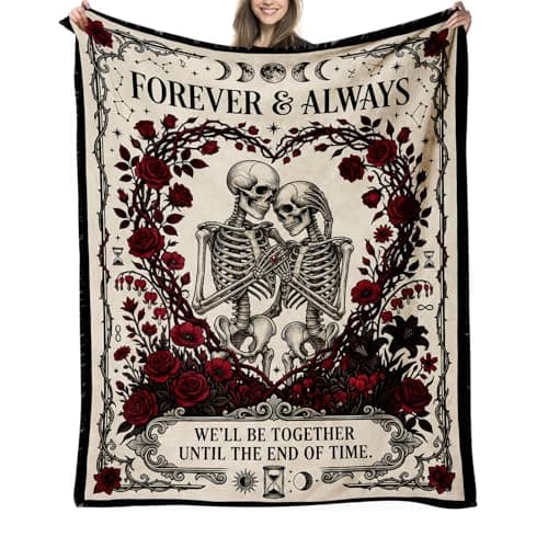 Anniversary Couple Gifts for Men Women, Romantic Gift for Him Boyfriend Husband, Mothers Day Birthday Wedding Gift for Wife Her Girlfriend, Valentines Soft Cozy Throw Blanket 50"x60"
