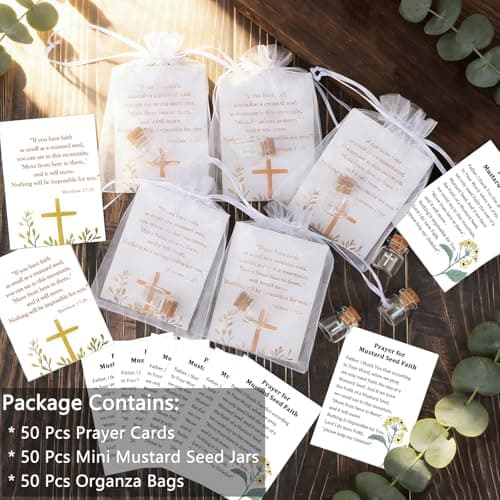 Bulk 50 Have a Little Faith Card Christian Gifts for Women, School Church Wedding Baptism Unique Christian Religious Inspirational Gifts for Women Men(Cross-50) - Thumbnail 6
