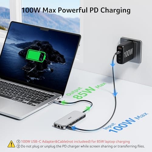 Acer Laptop Docking Station 3 Monitors, 11-in-1 USB C Docking Station with 8K DP, HDMI 4K@60Hz, 10Gbps Data, 1 Gbps Ethernet Hub, 100W Power Delivery, SD/TF, USB C Hub Multiport Adapter for Laptop - Thumbnail 6