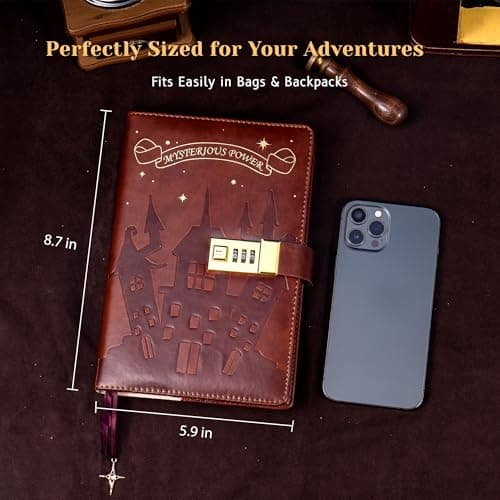 CAGIE Diary with Lock A5 Hardcover Lockable Diary - Thumbnail 5