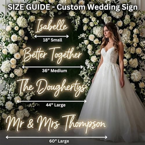 LC Sign Custom Neon Sign, LED Name Signs Customizable for Wedding Events Prom, Personalized Led Neon Light Gifts for Bedroom Wall Decor, Office Coffee Bar Shop Business Signs - Thumbnail 5