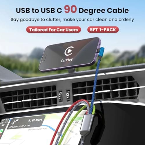 USB A/C to USB C Right Angle Cable, 90 Degree Type-C Braided Charging Cord 5FT, 4 in 2 USB Charging Cable,Universal Phone Charger Cord with Type-C,Micro USB,IP Port for iPhone17/16 Android Phones Pad - Thumbnail 6