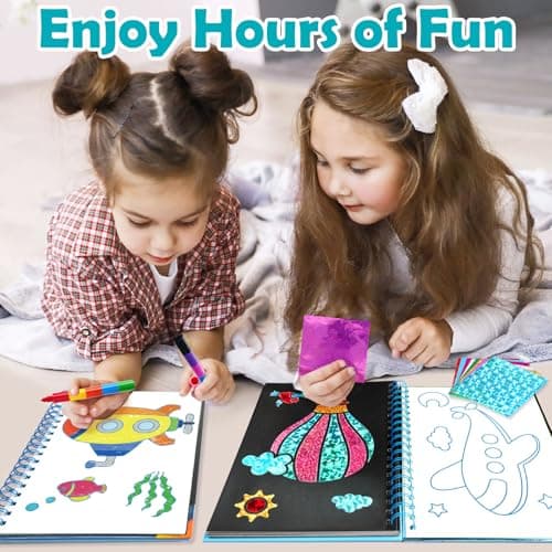FUNNYB&G Foil Art Crafts for Kids Ages 4-8: Easter Basket Stuffers Essentials for Kids 2026, Easter Gifts for Boys, Crafts Supplies,Party Favors,Creative Toys for Kids 4 5 6 7 8 Years Old (Vehicle) - Thumbnail 5