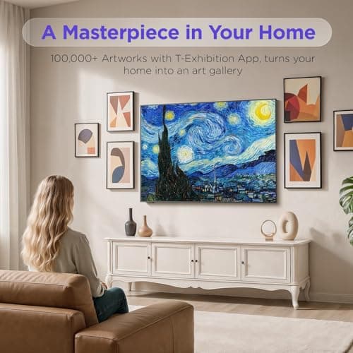 iFFALCON 75-Inch Class QLED 4K F75 Smart TV, Ultra-Slim 1.1'' Floating Picture Frame TV, Seamless Wall-Mount Installation | Dolby Vision IQ, 144Hz, Google TV, Alexa(Add TV & Frame to Cart Together) - Thumbnail 3