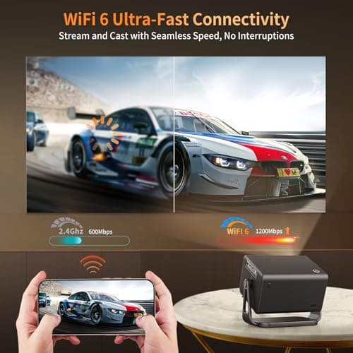 4K Projector with Wifi and Bluetooth 800ANSI, INFGO Movie Theater Projector with NETFLIX/Prime Video/YouTube Built-in, Dual App Store - Thumbnail 6