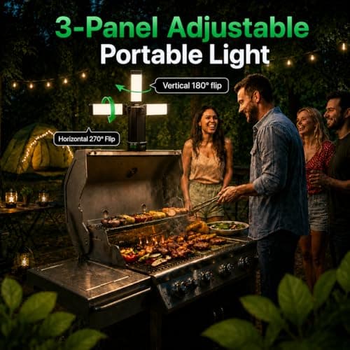 NICKLUC Rechargeable Lantern 10400mAh, Portable Work Light with Magnetic Base & 5 Modes, 2200LM Battery Powered Lantern Flashlight for Power Outage, Car Repair, Hurricane - Thumbnail 4