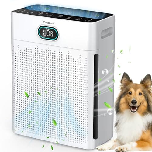 Air Purifiers for Home, PM 2.5 Air Quality Monitor Cover Up to 2200 Ft² with Pet mode, Timer, H13 HEPA Air Purifier with Washable Pre-filter, Fragrance Sponge for Smoke, Odor, Dander(Black) - Image 1