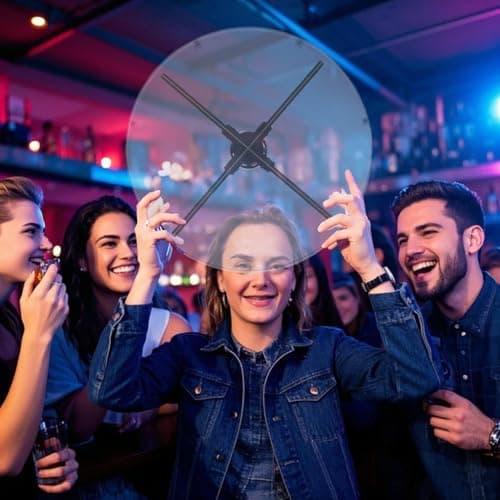 Missyou 3D HologramFan Cover MSBHZ-YY70-S4 for 22" 23.6" 25.6" 27.5" Fans, Clear Acrylic Dustproof Display Case, Protective Shield for Holographic Projector, 73x73x5cm - Thumbnail 3
