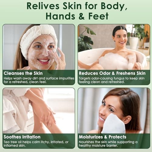 Oiangna Antifungal Soap, Tea Tree Antifungal Soap Bar for Back Acne, Athlete's Foot, Tinea, Ringworm, Jock Itch, Face & Body Wash Soothing Care for Men And Women, Relief of Itch - Thumbnail 5