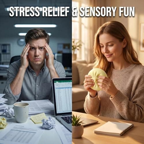 Dumpling Squishy Toy 2-Pack, Giant Dumpling Squishy Mystery Box, Surprise Fun Dumpling Stress Ball for Anxiety Relief & Focus, Bao Bun Sensory Fidget for Kids Teens Adults, Festival Gifts, Party Favor - Thumbnail 3