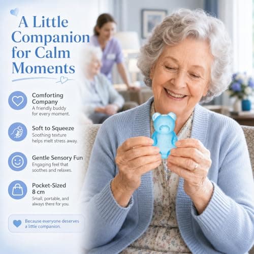 Zhgood Bear Squishy Fidget Toys,Slow Rising Stress Ball for Anxiety Stress Relief,Squishies Sensory Toy for Adults Kids Teens,Blue Squeeze Toys for Classroom Prize, Birthday Gifts Party Favors - Thumbnail 4