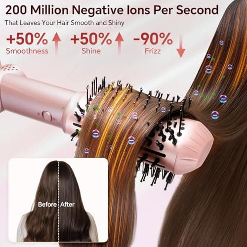 HydraStyl 5-in-1 Air Styler, High-Speed Hair Dryer & Blow Dryer Brush with Auto Wrap Curls (L/R), Fast Drying, Volumizing & Frizz-Free, No Heat Damage, Includes Travel Case Gift for Women - Thumbnail 5